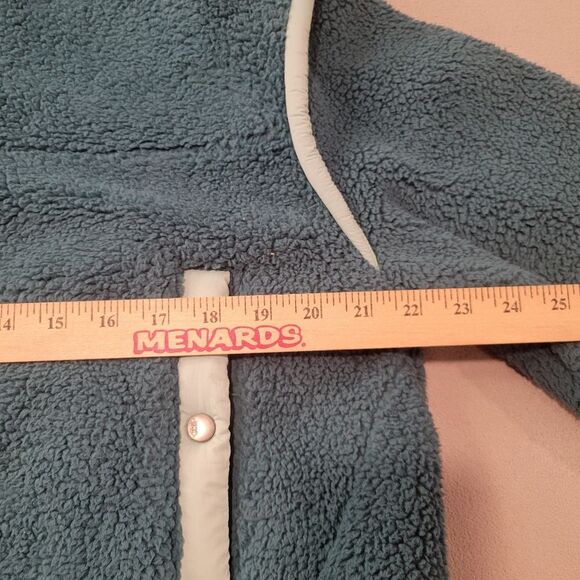 Free People Teal Blue Courtside Fleece Jacket Size Small - Picture 6 of 8